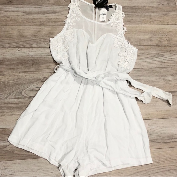 LF Pants - LF Paper Heart Crochet romper! NWT